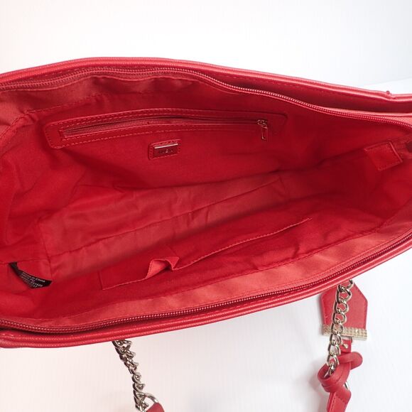 GUESS Red Tote Bag Purse Alessandra 15GF-325 With Tag - Picture 7 of 16